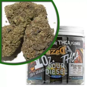 Dazed THCa Premium Indoor Flower 1oz – Sour Diesel