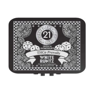 Twenty One THCa Pre-Rolls White Runtz 3.5g 5pcs